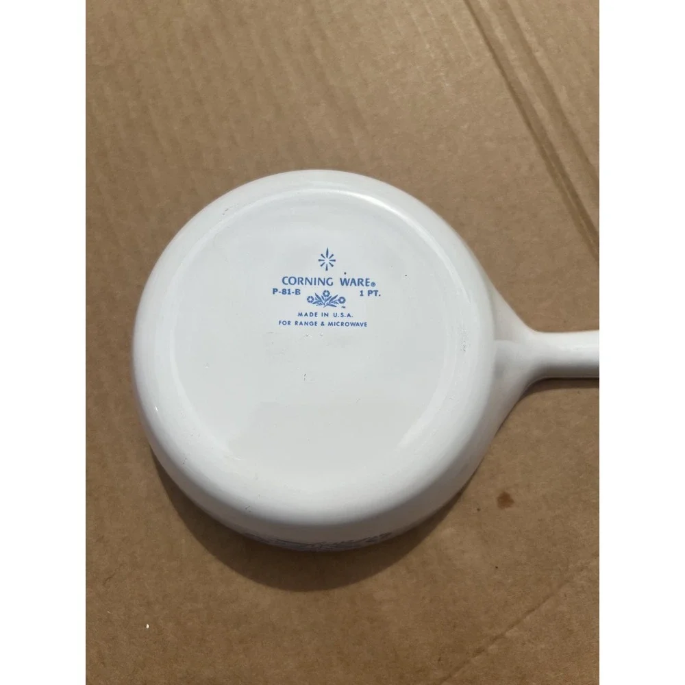 Vintage Corning Ware P-81-B‎ Cornflower 1 Pint Saucepan Pot Range Microwave USA